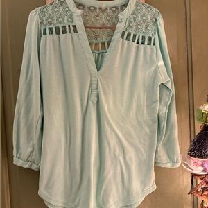 Rue21 Women's Lace Detail Blouse - Light greenish